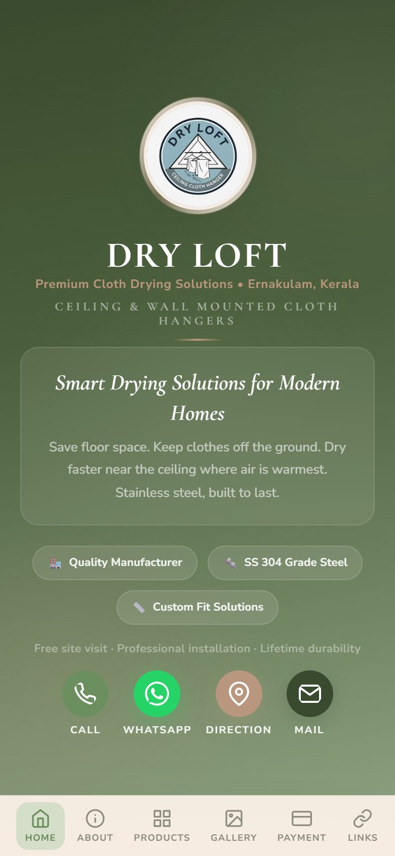 Dry Loft digital card